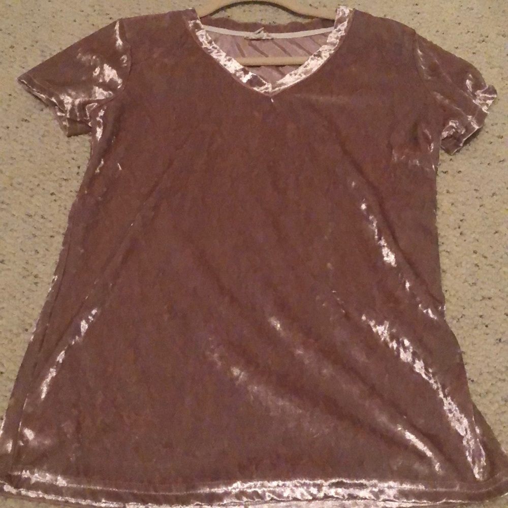Pink Velvet Top